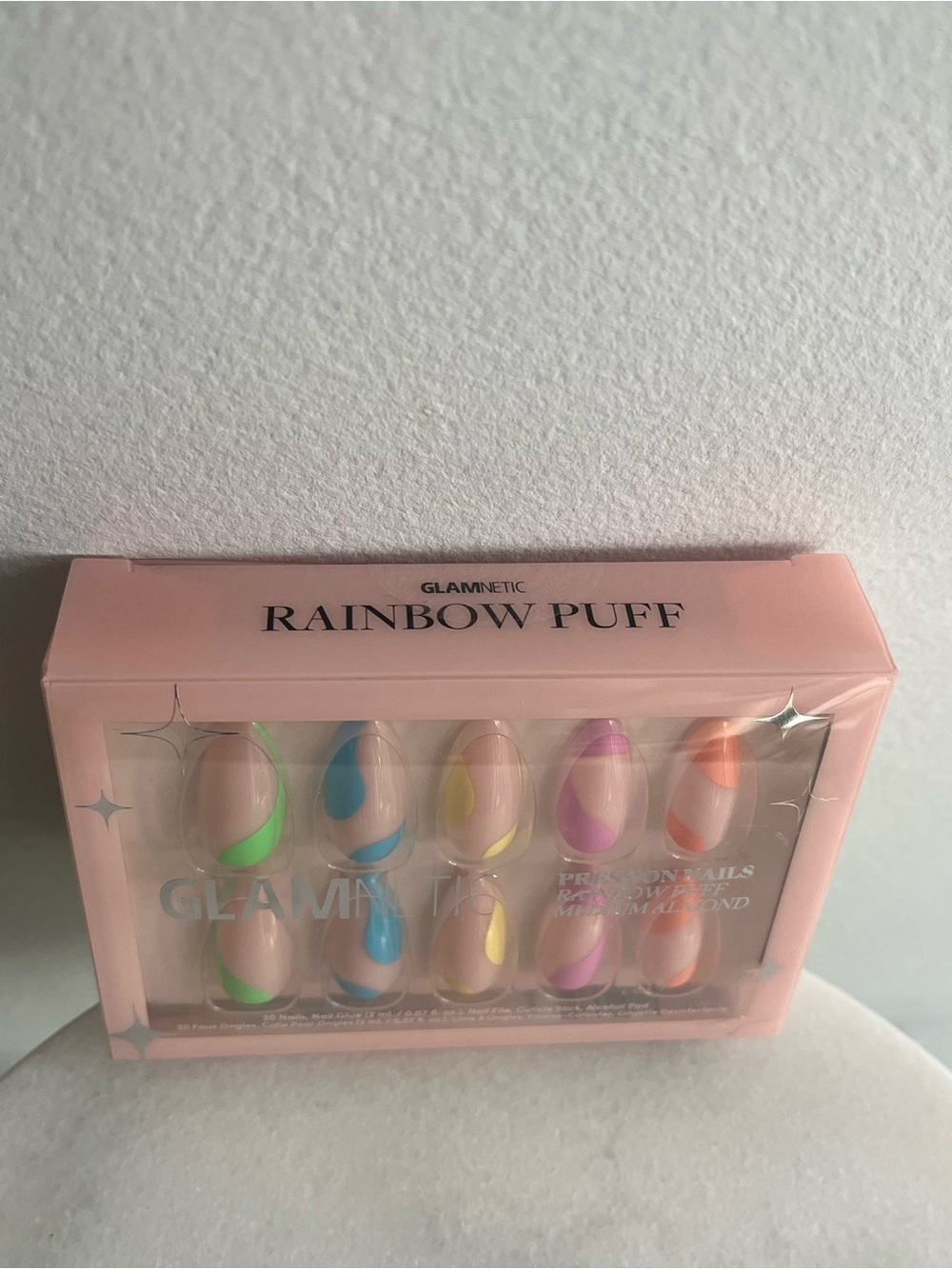 2 for $24 - Glamnetic Press On Nails - Rainbow Puff - Picture 4 of 5